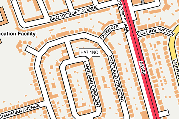 HA7 1NQ map - OS OpenMap – Local (Ordnance Survey) HA7 1NQ map - OS OpenMap – Local (Ordnance Survey)
