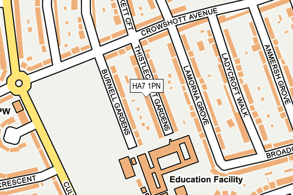 HA7 1PN map - OS OpenMap – Local (Ordnance Survey) HA7 1PN map - OS OpenMap – Local (Ordnance Survey)