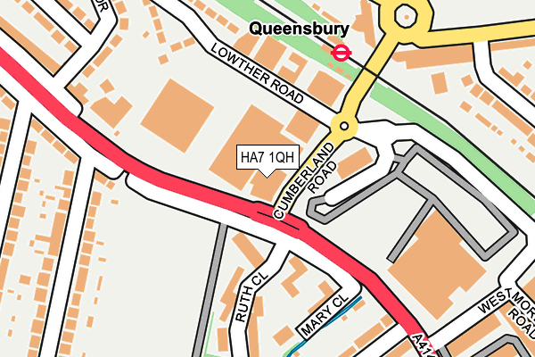 HA7 1QH map - OS OpenMap – Local (Ordnance Survey) HA7 1QH map - OS OpenMap – Local (Ordnance Survey)