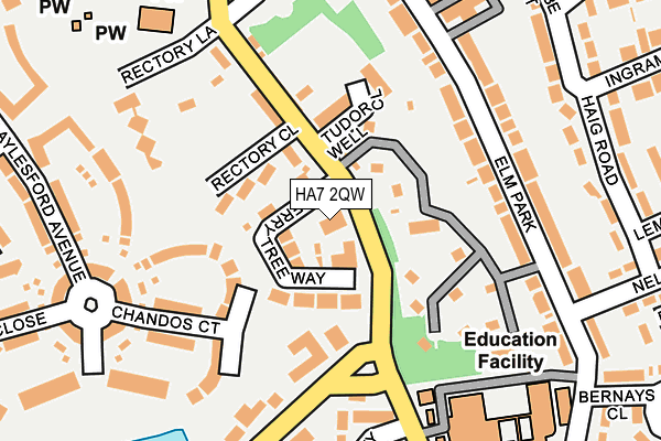 HA7 2QW map - OS OpenMap – Local (Ordnance Survey) HA7 2QW map - OS OpenMap – Local (Ordnance Survey)