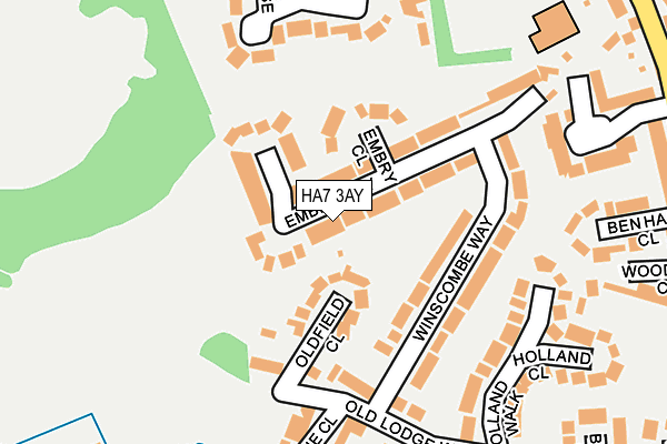 HA7 3AY map - OS OpenMap – Local (Ordnance Survey) HA7 3AY map - OS OpenMap – Local (Ordnance Survey)