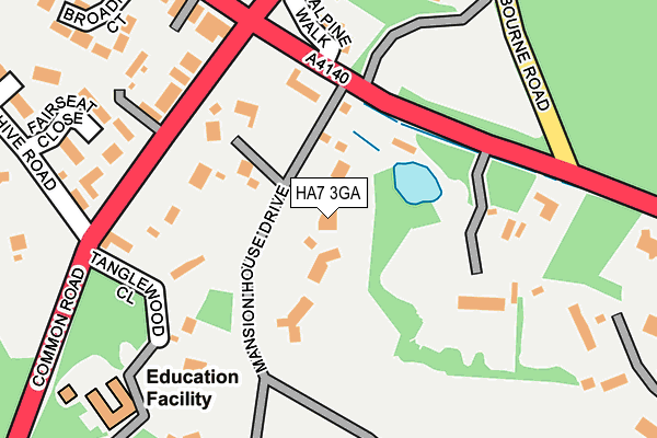 HA7 3GA map - OS OpenMap – Local (Ordnance Survey) HA7 3GA map - OS OpenMap – Local (Ordnance Survey)
