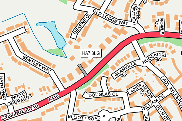 HA7 3LG map - OS OpenMap – Local (Ordnance Survey) HA7 3LG map - OS OpenMap – Local (Ordnance Survey)