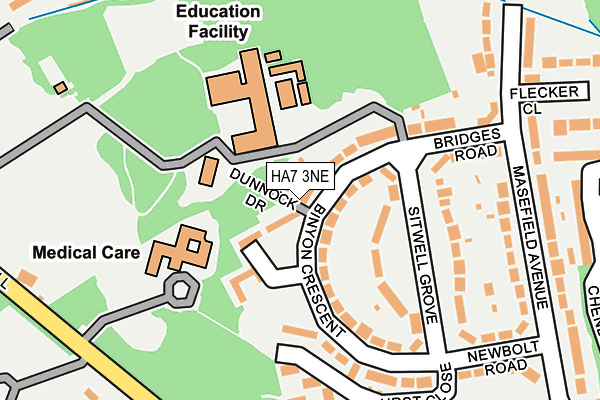 HA7 3NE map - OS OpenMap – Local (Ordnance Survey) HA7 3NE map - OS OpenMap – Local (Ordnance Survey)