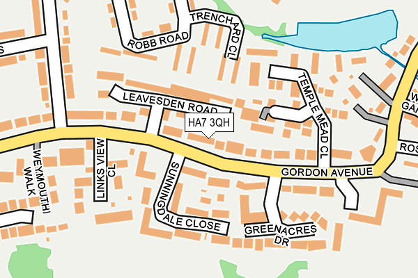 HA7 3QH map - OS OpenMap – Local (Ordnance Survey) HA7 3QH map - OS OpenMap – Local (Ordnance Survey)