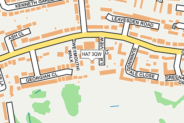 HA7 3QW map - OS OpenMap – Local (Ordnance Survey) HA7 3QW map - OS OpenMap – Local (Ordnance Survey)