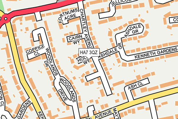 HA7 3QZ map - OS OpenMap – Local (Ordnance Survey) HA7 3QZ map - OS OpenMap – Local (Ordnance Survey)