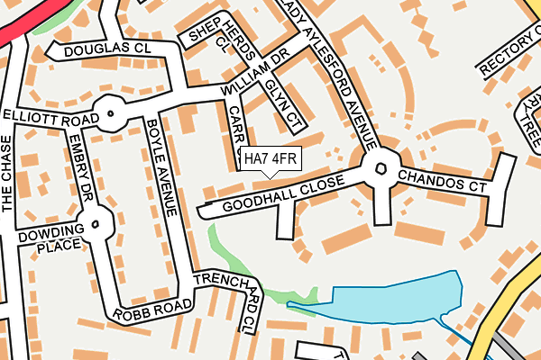 HA7 4FR map - OS OpenMap – Local (Ordnance Survey) HA7 4FR map - OS OpenMap – Local (Ordnance Survey)