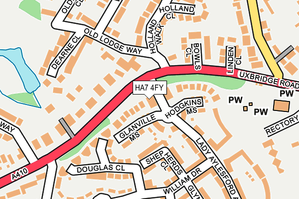 HA7 4FY map - OS OpenMap – Local (Ordnance Survey) HA7 4FY map - OS OpenMap – Local (Ordnance Survey)