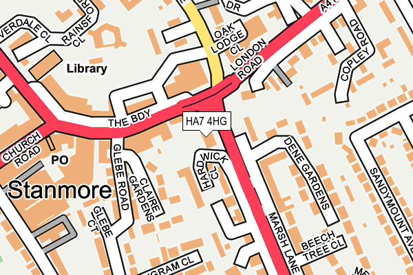 HA7 4HG map - OS OpenMap – Local (Ordnance Survey) HA7 4HG map - OS OpenMap – Local (Ordnance Survey)