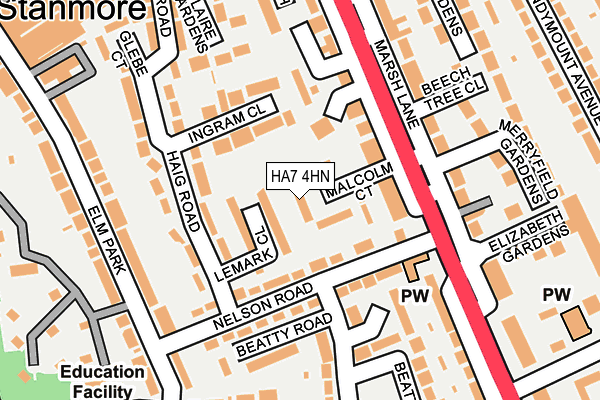 HA7 4HN map - OS OpenMap – Local (Ordnance Survey) HA7 4HN map - OS OpenMap – Local (Ordnance Survey)