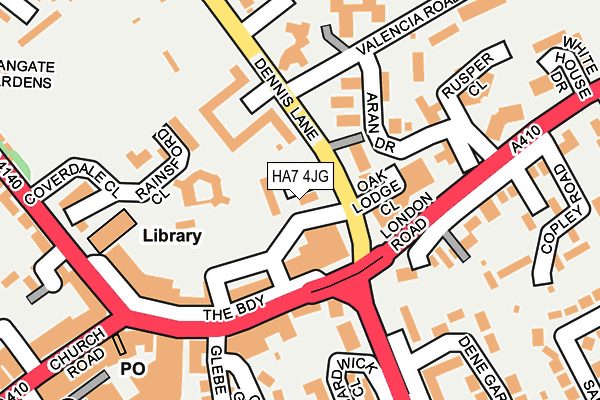 HA7 4JG map - OS OpenMap – Local (Ordnance Survey) HA7 4JG map - OS OpenMap – Local (Ordnance Survey)
