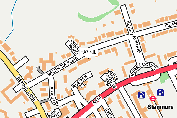 HA7 4JL map - OS OpenMap – Local (Ordnance Survey) HA7 4JL map - OS OpenMap – Local (Ordnance Survey)