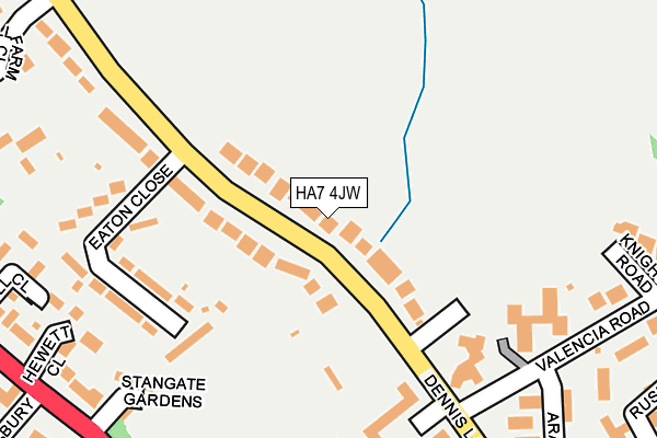 HA7 4JW map - OS OpenMap – Local (Ordnance Survey) HA7 4JW map - OS OpenMap – Local (Ordnance Survey)