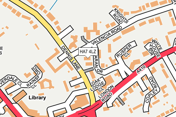 HA7 4LZ map - OS OpenMap – Local (Ordnance Survey) HA7 4LZ map - OS OpenMap – Local (Ordnance Survey)