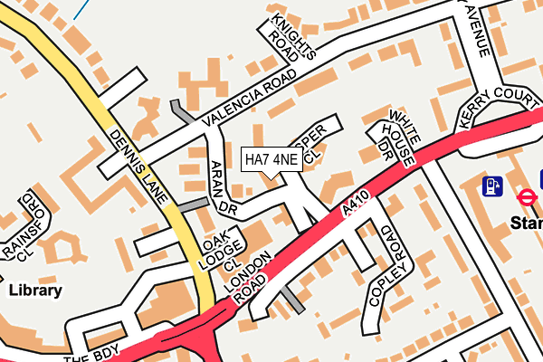 HA7 4NE map - OS OpenMap – Local (Ordnance Survey) HA7 4NE map - OS OpenMap – Local (Ordnance Survey)