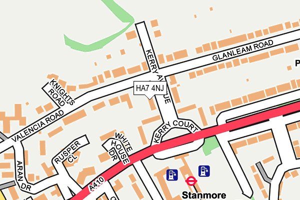 HA7 4NJ map - OS OpenMap – Local (Ordnance Survey)