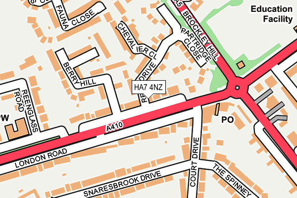 HA7 4NZ map - OS OpenMap – Local (Ordnance Survey) HA7 4NZ map - OS OpenMap – Local (Ordnance Survey)
