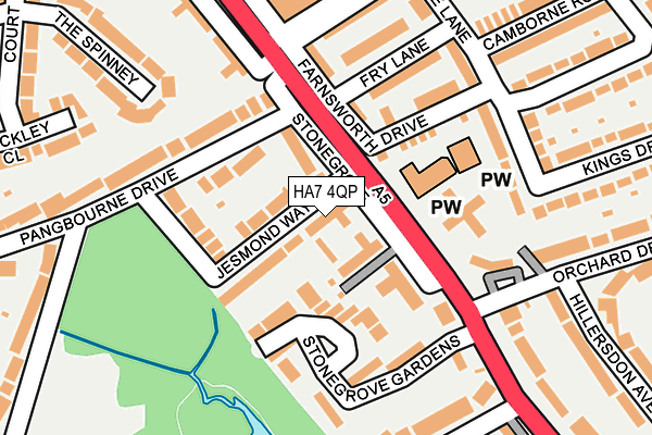 HA7 4QP map - OS OpenMap – Local (Ordnance Survey) HA7 4QP map - OS OpenMap – Local (Ordnance Survey)