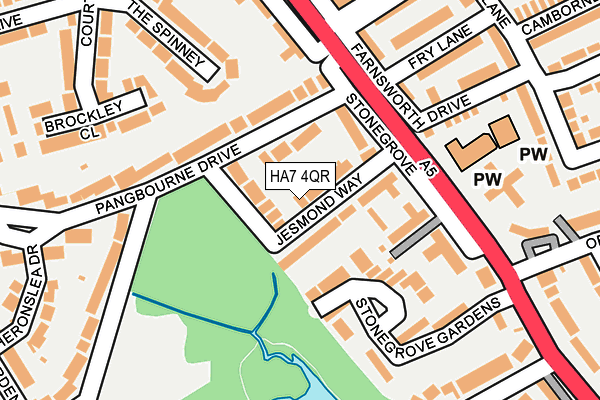 HA7 4QR map - OS OpenMap – Local (Ordnance Survey) HA7 4QR map - OS OpenMap – Local (Ordnance Survey)