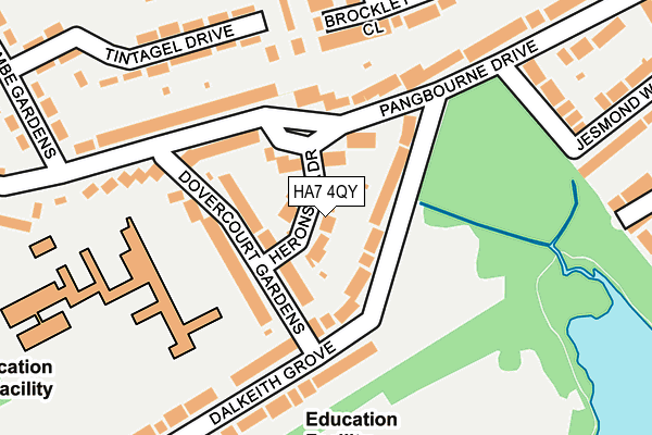 HA7 4QY map - OS OpenMap – Local (Ordnance Survey) HA7 4QY map - OS OpenMap – Local (Ordnance Survey)