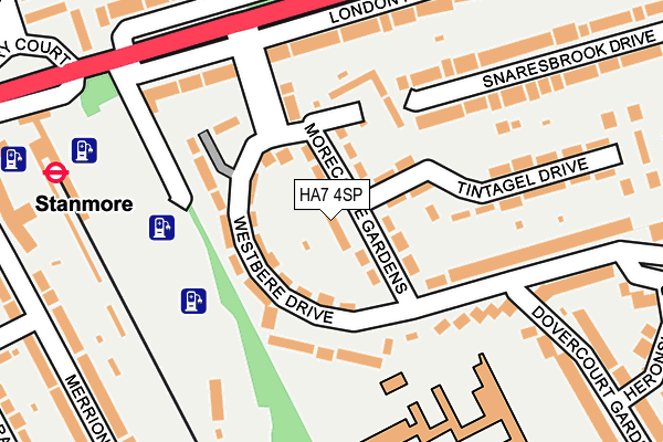 HA7 4SP map - OS OpenMap – Local (Ordnance Survey) HA7 4SP map - OS OpenMap – Local (Ordnance Survey)