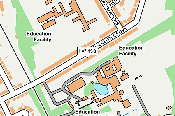 HA7 4SQ map - OS OpenMap – Local (Ordnance Survey) HA7 4SQ map - OS OpenMap – Local (Ordnance Survey)