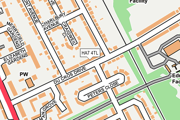 HA7 4TL map - OS OpenMap – Local (Ordnance Survey) HA7 4TL map - OS OpenMap – Local (Ordnance Survey)