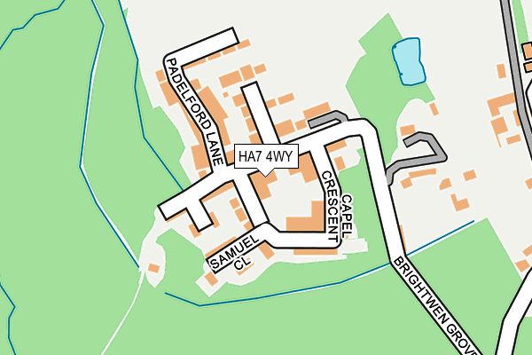 HA7 4WY map - OS OpenMap – Local (Ordnance Survey) HA7 4WY map - OS OpenMap – Local (Ordnance Survey)