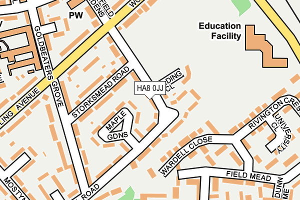 HA8 0JJ map - OS OpenMap – Local (Ordnance Survey) HA8 0JJ map - OS OpenMap – Local (Ordnance Survey)