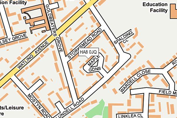HA8 0JQ map - OS OpenMap – Local (Ordnance Survey) HA8 0JQ map - OS OpenMap – Local (Ordnance Survey)