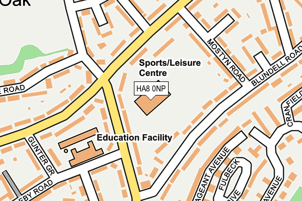 HA8 0NP map - OS OpenMap – Local (Ordnance Survey) HA8 0NP map - OS OpenMap – Local (Ordnance Survey)