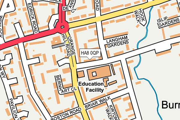 HA8 0QP map - OS OpenMap – Local (Ordnance Survey)