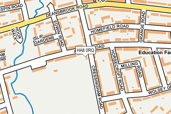 HA8 0RQ map - OS OpenMap – Local (Ordnance Survey) HA8 0RQ map - OS OpenMap – Local (Ordnance Survey)