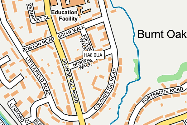 HA8 0UA map - OS OpenMap – Local (Ordnance Survey)