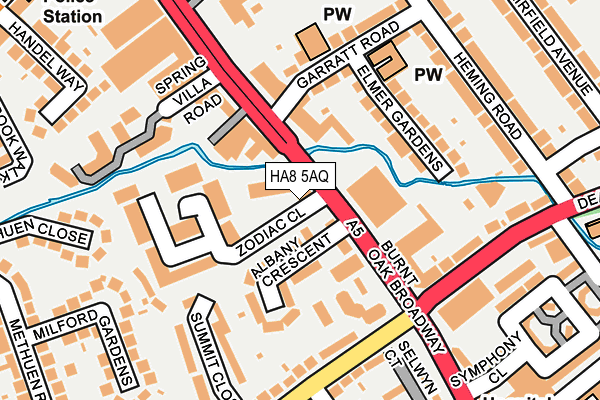 HA8 5AQ map - OS OpenMap – Local (Ordnance Survey) HA8 5AQ map - OS OpenMap – Local (Ordnance Survey)
