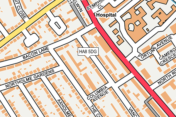 HA8 5DG map - OS OpenMap – Local (Ordnance Survey) HA8 5DG map - OS OpenMap – Local (Ordnance Survey)