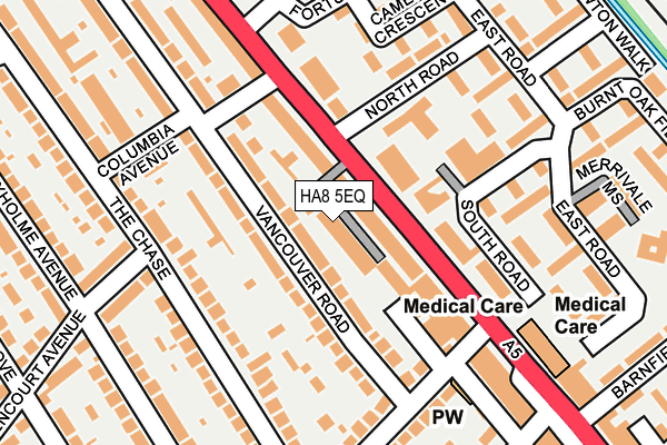 HA8 5EQ map - OS OpenMap – Local (Ordnance Survey) HA8 5EQ map - OS OpenMap – Local (Ordnance Survey)