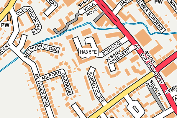 HA8 5FE map - OS OpenMap – Local (Ordnance Survey) HA8 5FE map - OS OpenMap – Local (Ordnance Survey)