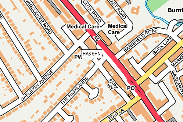 HA8 5HN map - OS OpenMap – Local (Ordnance Survey) HA8 5HN map - OS OpenMap – Local (Ordnance Survey)