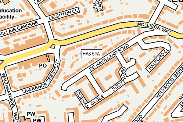 HA8 5PA map - OS OpenMap – Local (Ordnance Survey) HA8 5PA map - OS OpenMap – Local (Ordnance Survey)