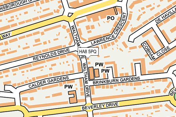 HA8 5PQ map - OS OpenMap – Local (Ordnance Survey) HA8 5PQ map - OS OpenMap – Local (Ordnance Survey)