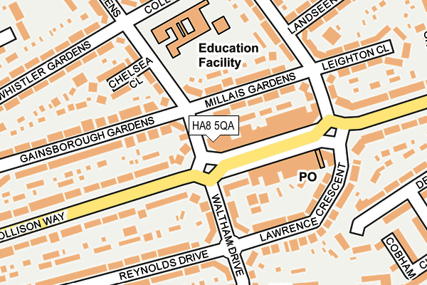 HA8 5QA map - OS OpenMap – Local (Ordnance Survey) HA8 5QA map - OS OpenMap – Local (Ordnance Survey)