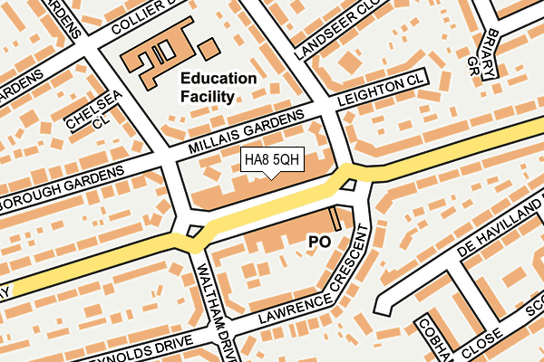 HA8 5QH map - OS OpenMap – Local (Ordnance Survey) HA8 5QH map - OS OpenMap – Local (Ordnance Survey)