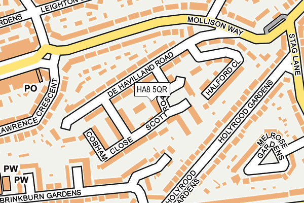 HA8 5QR map - OS OpenMap – Local (Ordnance Survey) HA8 5QR map - OS OpenMap – Local (Ordnance Survey)