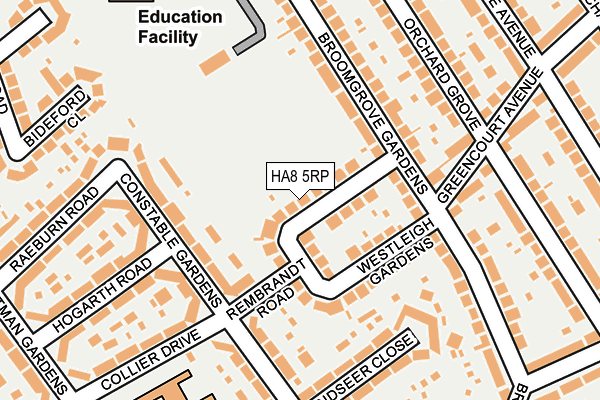HA8 5RP map - OS OpenMap – Local (Ordnance Survey)