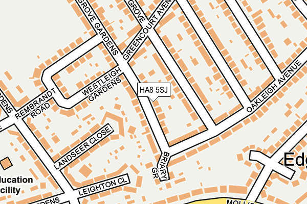 HA8 5SJ map - OS OpenMap – Local (Ordnance Survey) HA8 5SJ map - OS OpenMap – Local (Ordnance Survey)