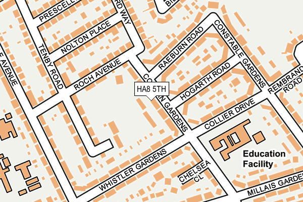 HA8 5TH map - OS OpenMap – Local (Ordnance Survey) HA8 5TH map - OS OpenMap – Local (Ordnance Survey)