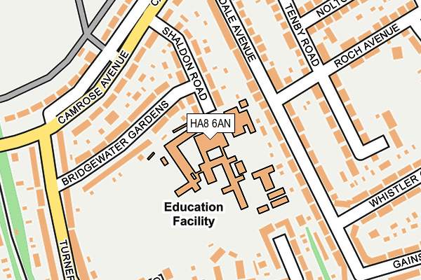 HA8 6AN map - OS OpenMap – Local (Ordnance Survey) HA8 6AN map - OS OpenMap – Local (Ordnance Survey)