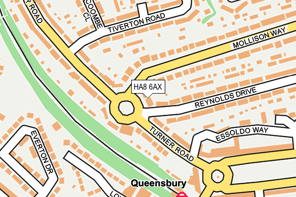 HA8 6AX map - OS OpenMap – Local (Ordnance Survey) HA8 6AX map - OS OpenMap – Local (Ordnance Survey)